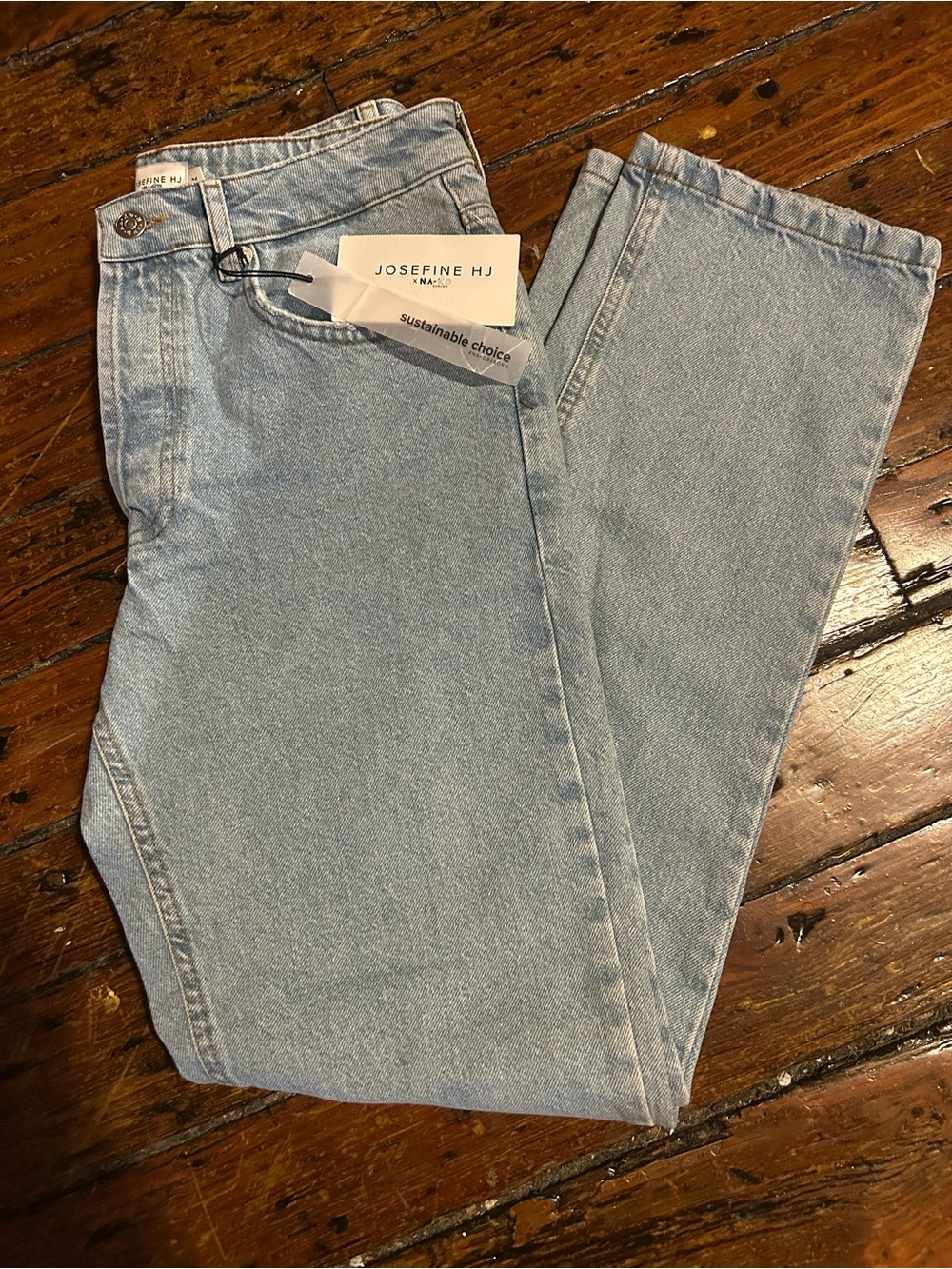 NA-KD x JOSEFINE H.J. Light Wash Straight Leg Women’s Jeans